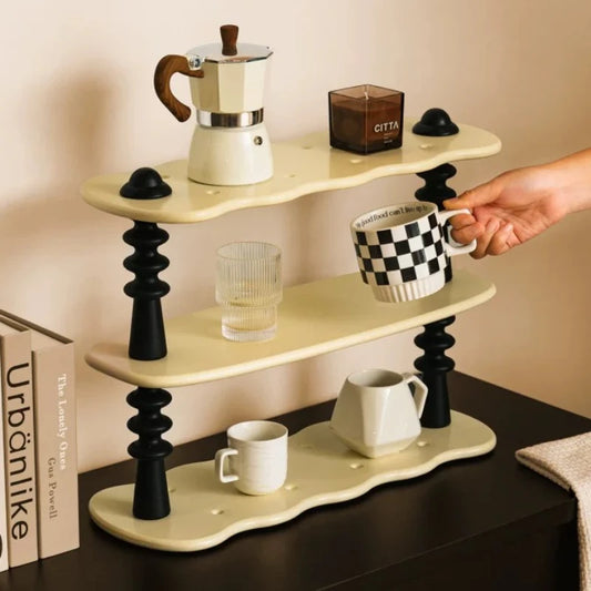 Cabinet Shelf Riser - Freestanding Plastic Counter Shelf for Kitchen Cupboards, Dorm Rooms and Bathrooms, Everstock