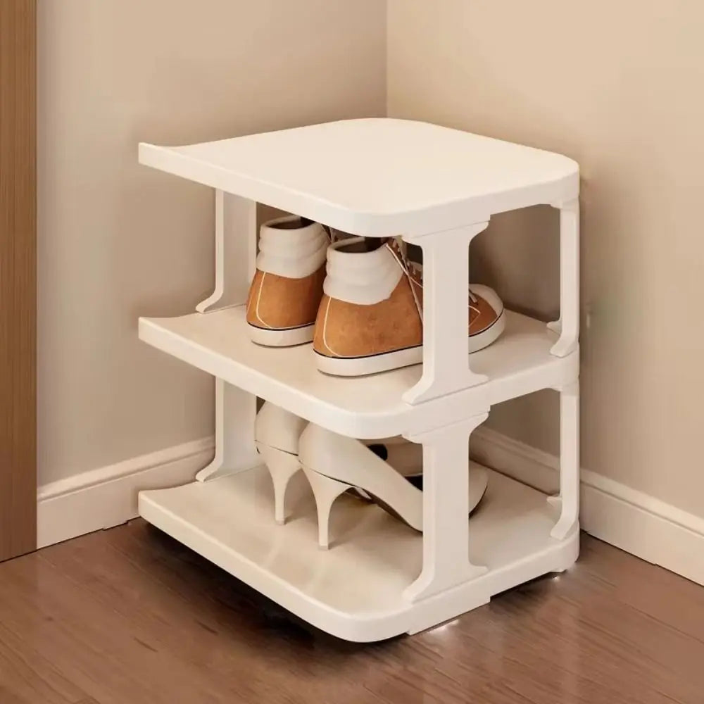 Removable Vertical Shoe Rack - Stackable 2 to 8 Layer Plastic Shoe Organizer with Open Shelves, Everstock