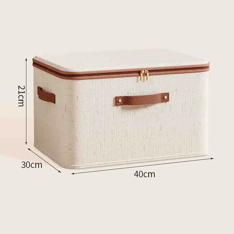Clothing Storage Bags with Zipper - Non-Woven Linen-Cotton Closet Organizer for Bedding, Sweaters and Seasonal Clothes, Everstock