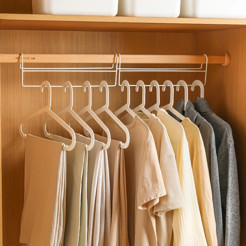 Space-Saving Closet Hanger Rod - Staggered High-Low Metal Rack for Wardrobe Storage, Everstock