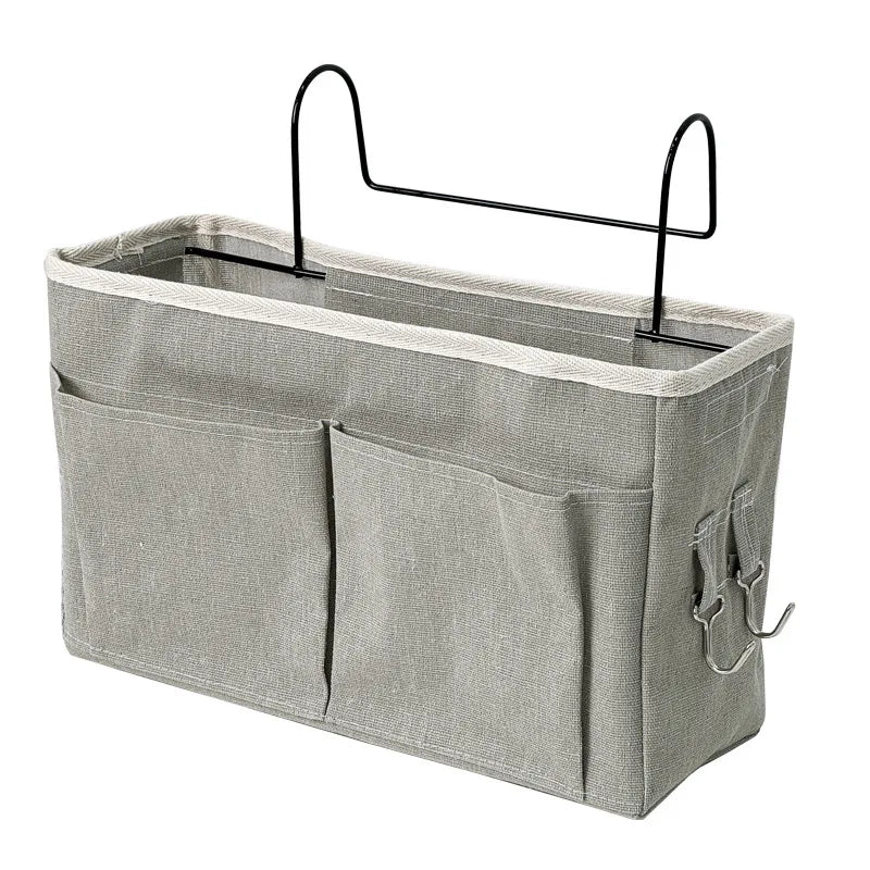 Bedside Hanging Basket - Soft Fabric Bunk Bed Caddy for Books, Phones and Remotes in Dorm Rooms, Everstock