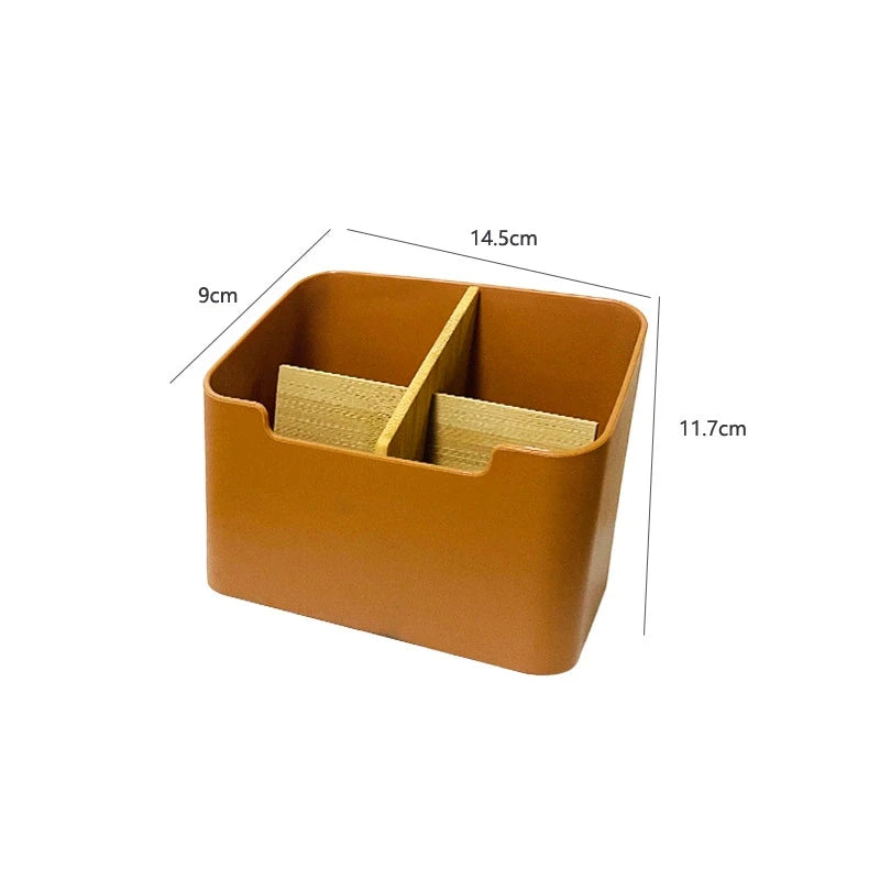 Bamboo Desktop Storage Box - Remote Control & Stationery Organizer for Home & Office, Everstock