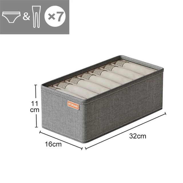 Underwear Drawer Organizer - Polyester Grid Storage Box for Bras, Socks, Scarves & Ties, Closet Drawers, Everstock