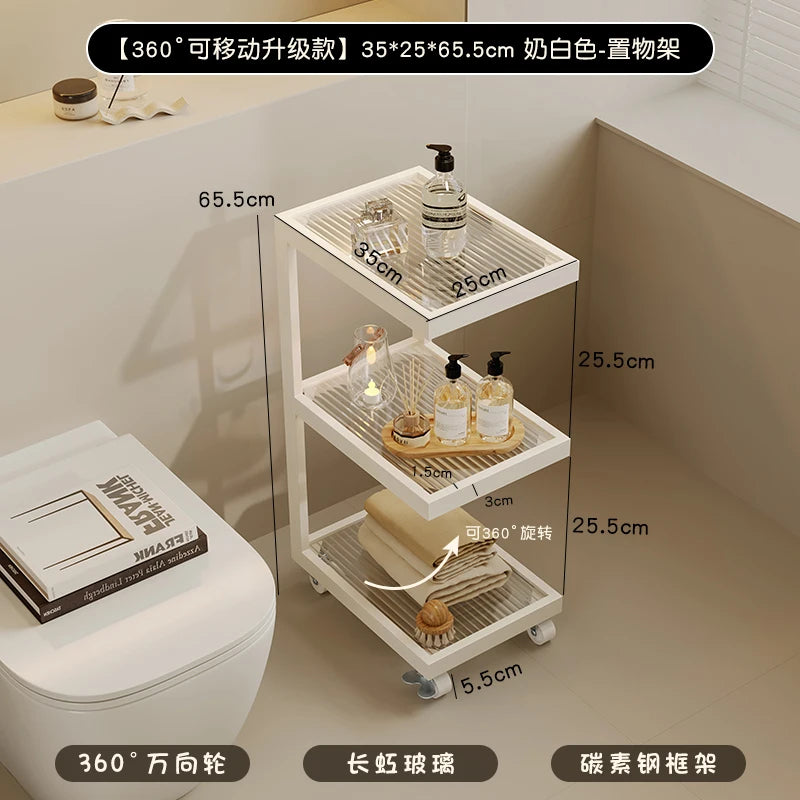 Floor Standing Storage Cabinet - Waterproof Multifunctional Organizer for Narrow Gaps & Small Bathrooms, Everstock
