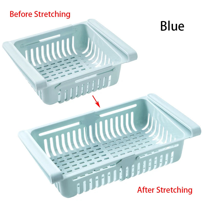 Fridge Shelf Hanging Drawer - Retractable Under-Shelf Basket Organizer for Refrigerator Storage, Everstock
