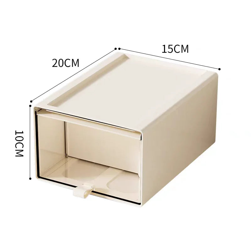 Desk Organizer with Drawers - Stackable HIPS Display Case for Collectibles, Stationery & Small Parts, Everstock