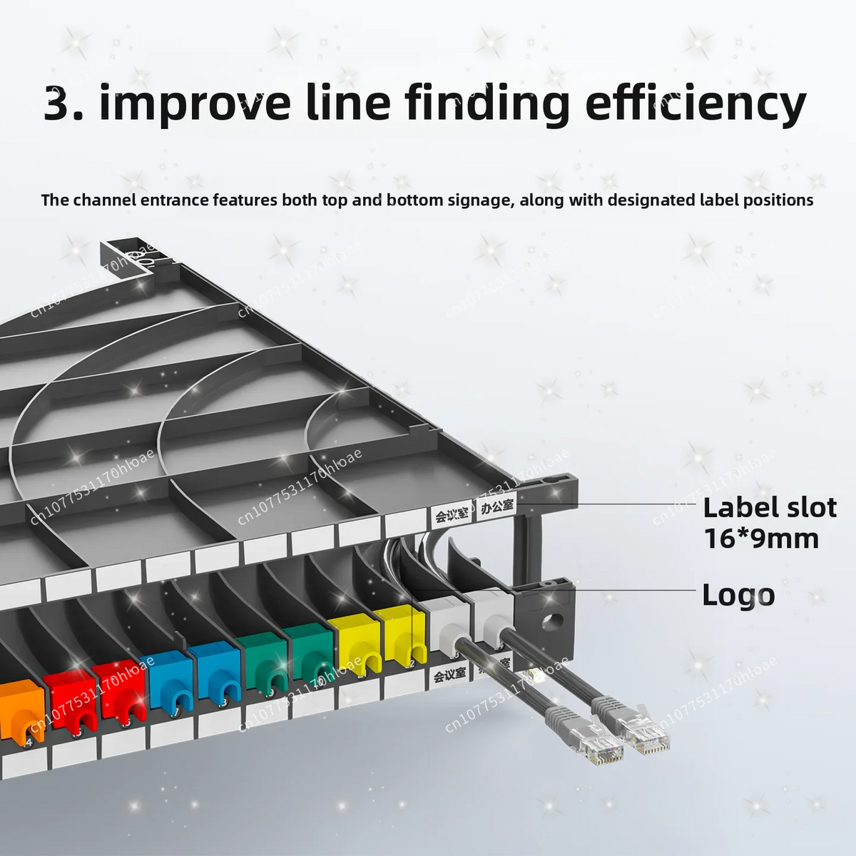 24-Port 48-Port Cabinet Cable Management Rack Network Cable Management Rack Switch Cable Management Rack