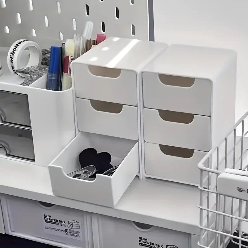 3-Tier Desk Organizer with Drawers - Portable Divider Box for Office Supplies, Jewelry & Cosmetics, Everstock
