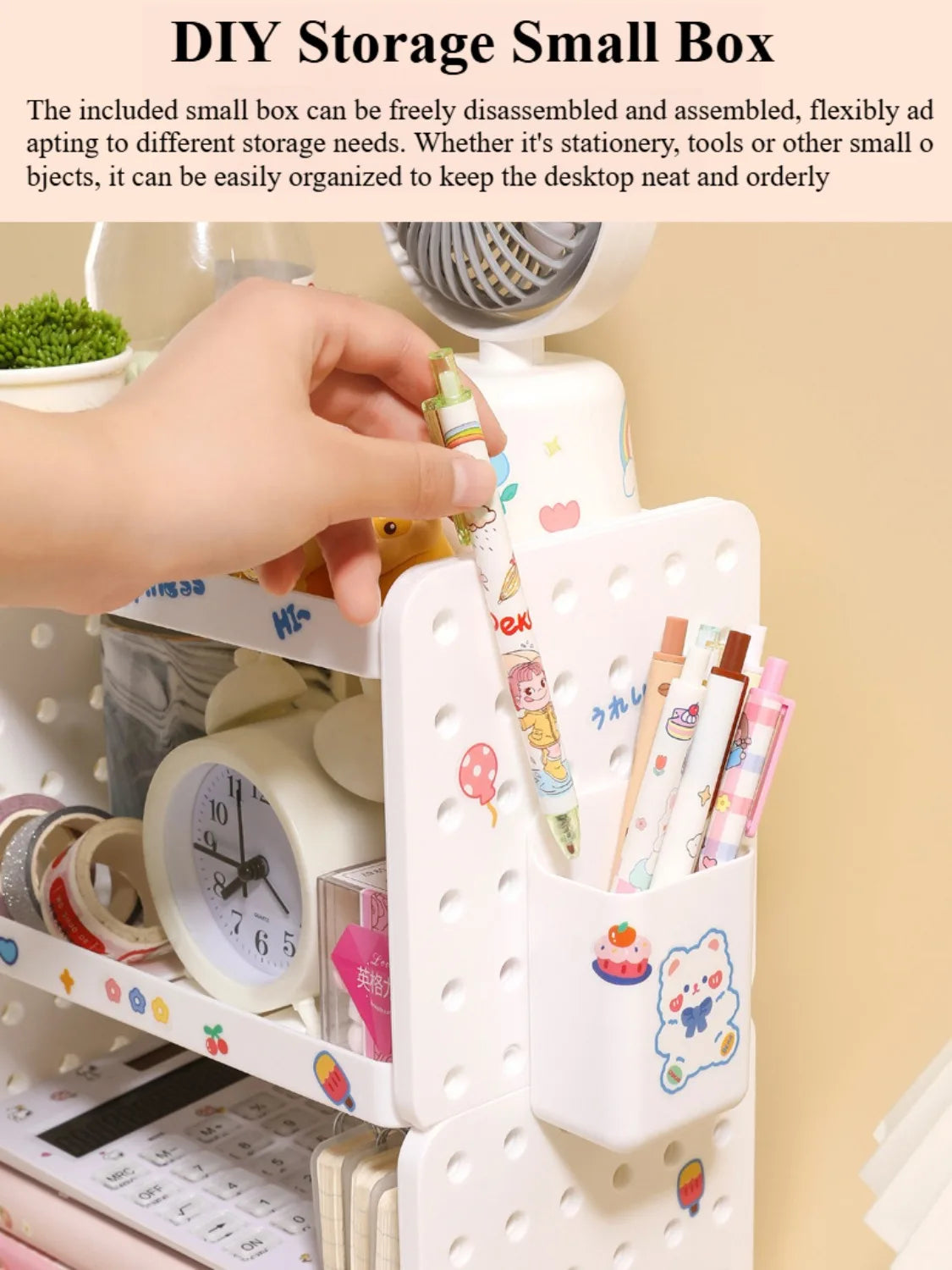 3-Tier Desktop Organizer - Pegboard Shelf & Pen Holder for Office & Home Desks, Everstock