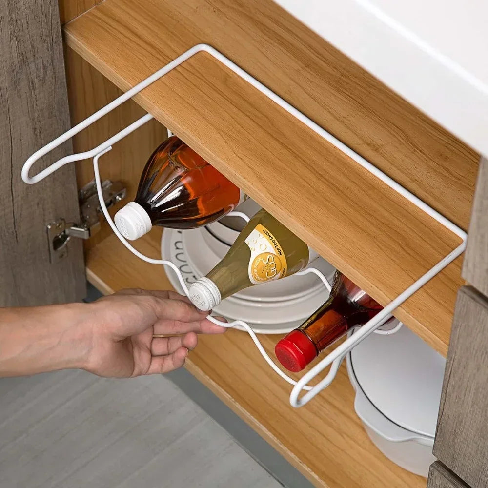 Fridge Bottle Organizer Rack - Self-Sliding Beer & Wine Holder Shelf for Refrigerator Storage, Everstock