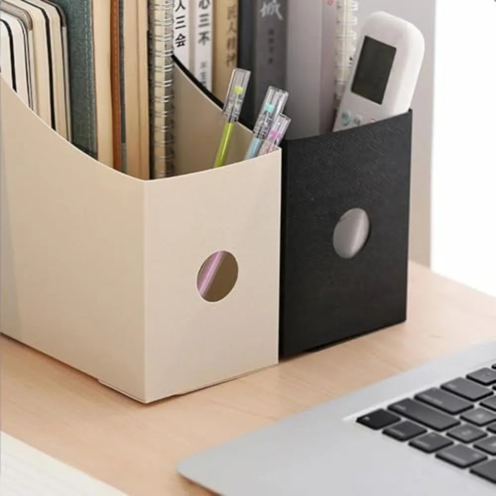 Adjustable Desk File Organizer - Desktop Document Holder and Shelf Bookend Set for Students, Office and Study Desks, Everstock