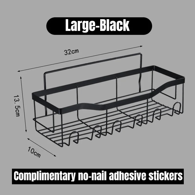 Aluminum Alloy Wall Shelf - No-Drill Shower Storage Organizer for Bathroom, Everstock
