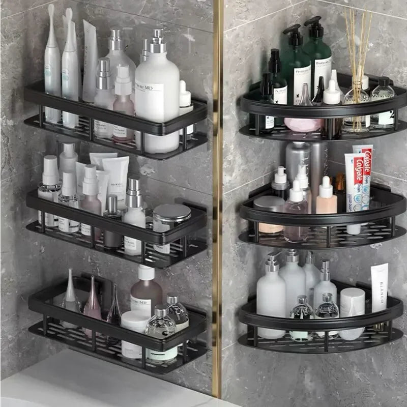 No-Drill Corner Wall Mount Shelf - Bathroom Shower Storage Rack Holder, Everstock
