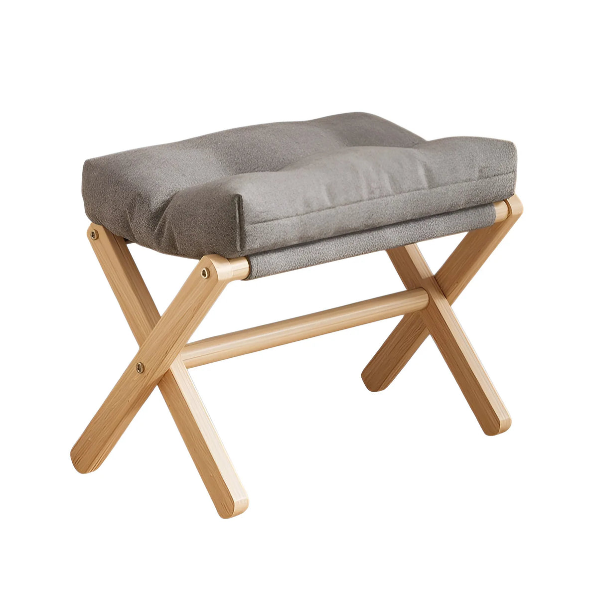 Shoe-Changing Storage Ottoman - Fabric Footstool Seat with Hidden Compartment, 30 x 46 x 34cm, Entryway, Everstock