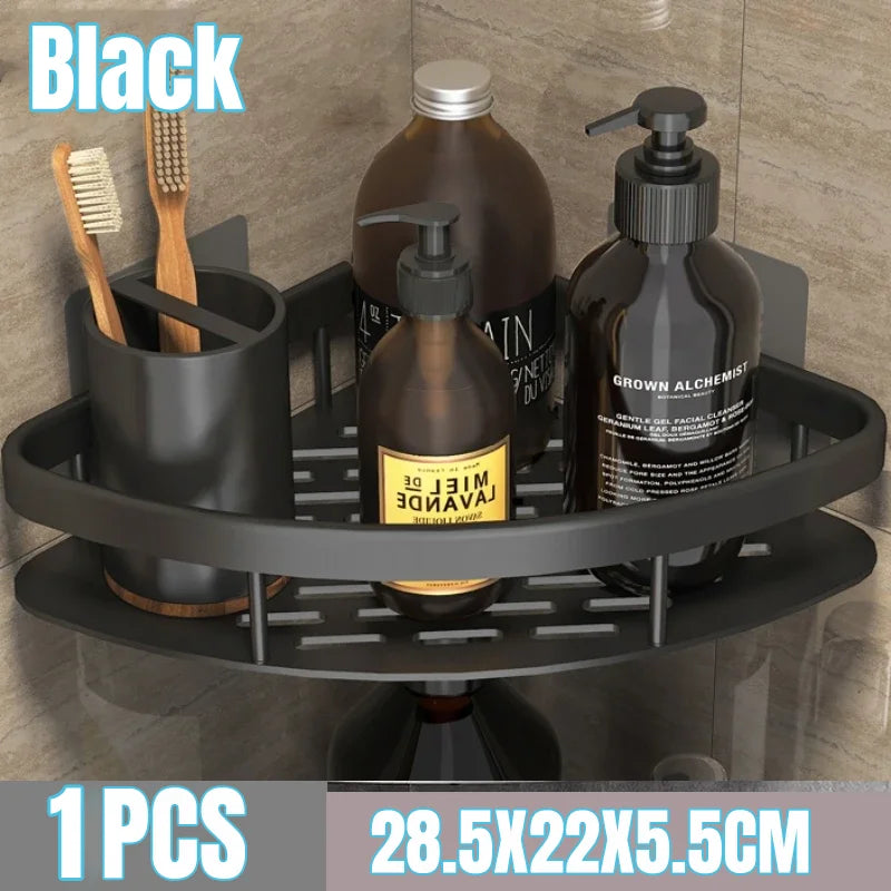 Aluminum Alloy Wall Shelf - No-Drill Shower Storage Organizer for Bathroom, Everstock
