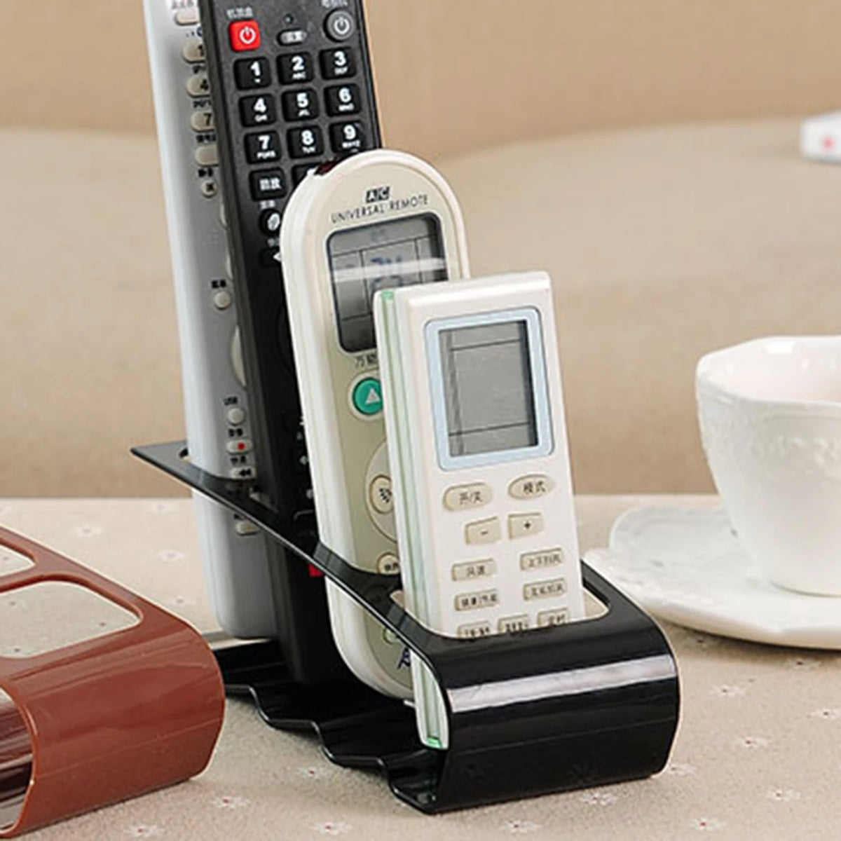 Remote Control Organizer Box - Plastic Desk Tidy Caddy for Remotes, Phones and Small Living Room Items, Everstock