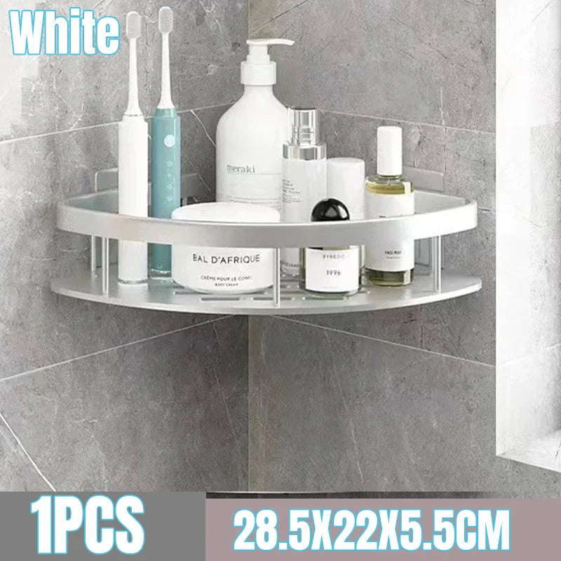 Aluminum Alloy Wall Shelf - No-Drill Shower Storage Organizer for Bathroom, Everstock