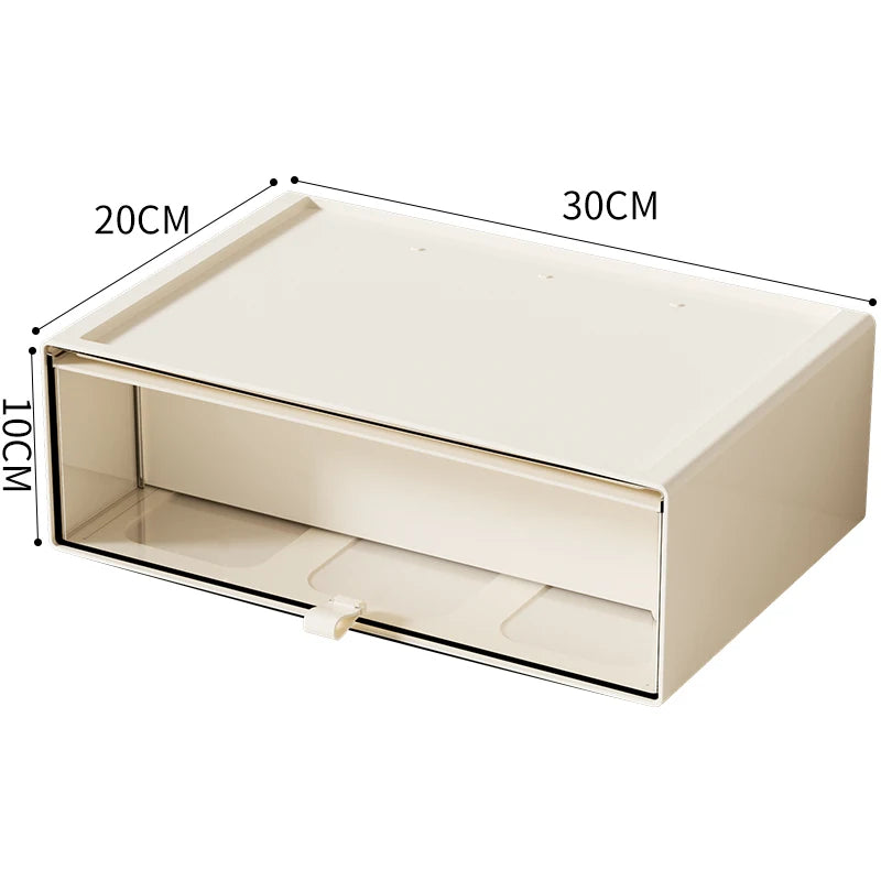 Desk Organizer with Drawers - Stackable HIPS Display Case for Collectibles, Stationery & Small Parts, Everstock