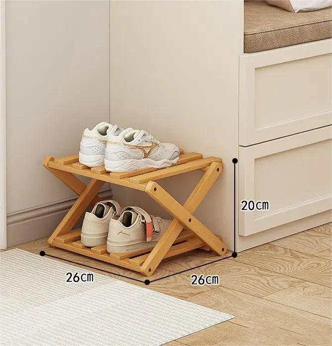 Installation-Free Bamboo Shoe Rack - Multi-Tier Wooden Shoe Shelf for Living Room, Hallway and Bedroom, Everstock
