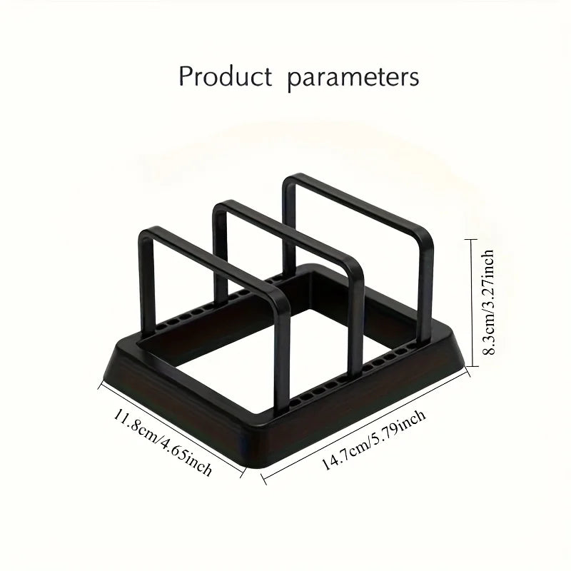 Pot Lid Organizer Rack - 3-in-1 Drying Tray for Pans, Lids & Cutting Boards, Kitchen Countertop Storage, Everstock