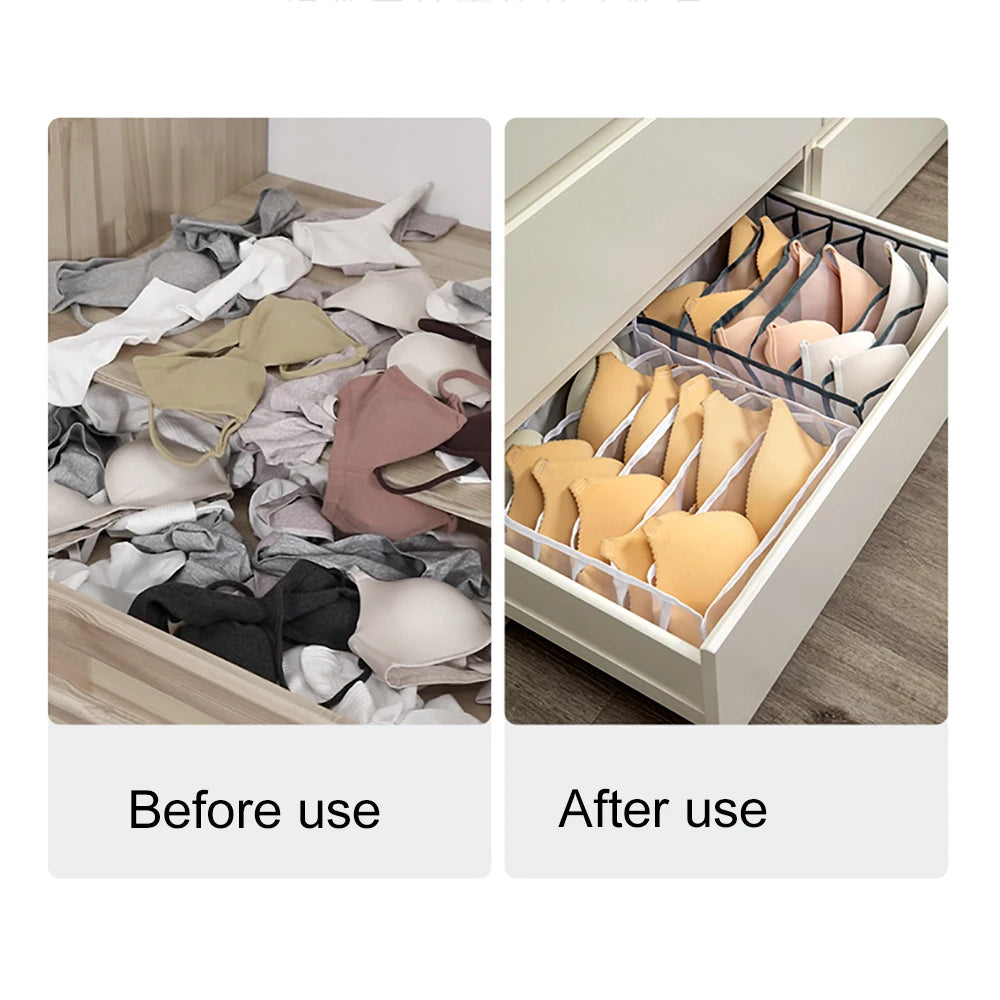 Wardrobe Drawer Divider Organizer - Cabinet Storage Boxes for Underwear, Bra, Socks & Panties, Dorm & Bedroom, Everstock