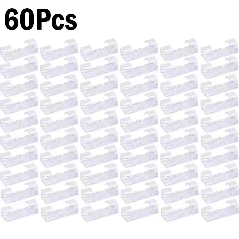 Self-Adhesive Cable Clips - ABS Cord Holders in 20-Piece and 16-Piece Sets for Desk, Home and Car, Everstock