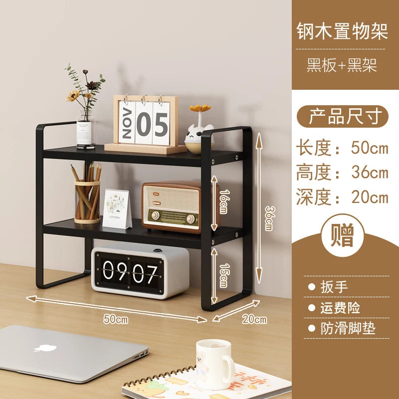 Multi-Layer Desk Organizer Rack - Layered Desktop Storage Shelf for Books, Files and Stationery, Student Desk, Everstock