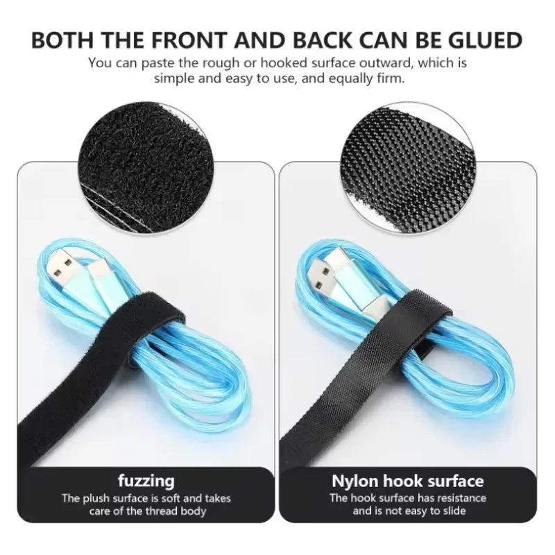 Reusable Cable Ties - Tearable Roll Cord Organizer Straps for Chargers, Desk Leads and Travel, Everstock