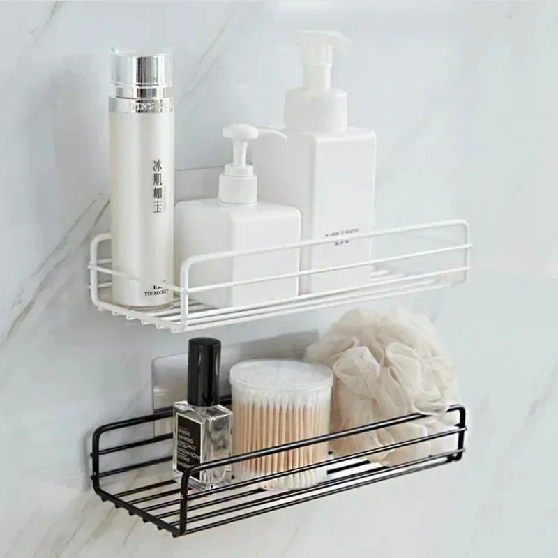Wall-Mounted Corner Storage Shelf - Iron Shampoo Holder & Shower Drain Basket, Everstock