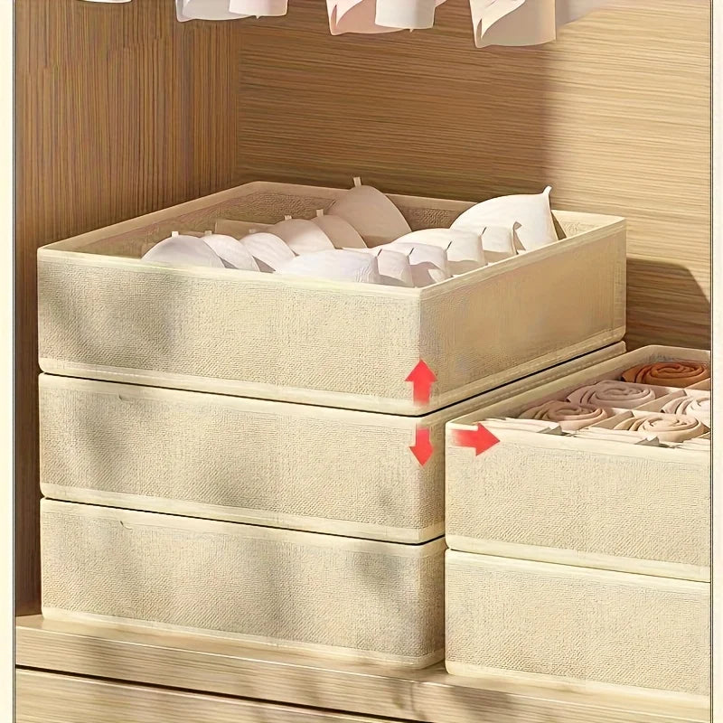 Underwear Drawer Organizer Set - Storage Boxes for Socks, Panties & Bras, Cabinet & Wardrobe Storage, Everstock