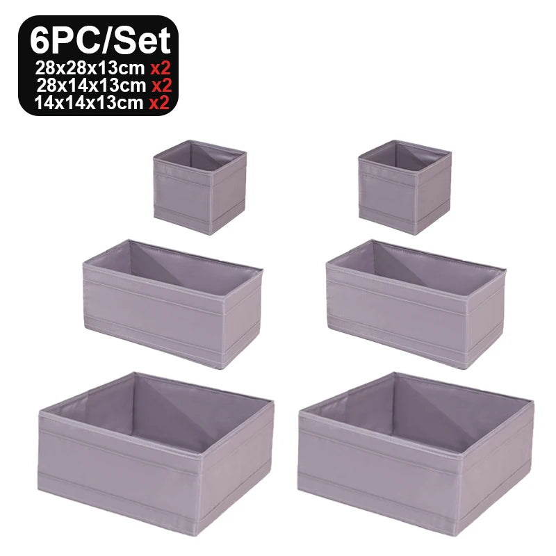 Foldable Compartment Storage Box - Wardrobe Organizer for Underwear, Jeans & Socks, Everstock