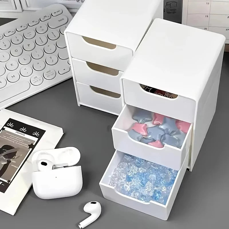 3-Tier Desk Organizer with Drawers - Plastic Divider Box for Office Supplies, Jewelry and Cosmetics Storage, Everstock