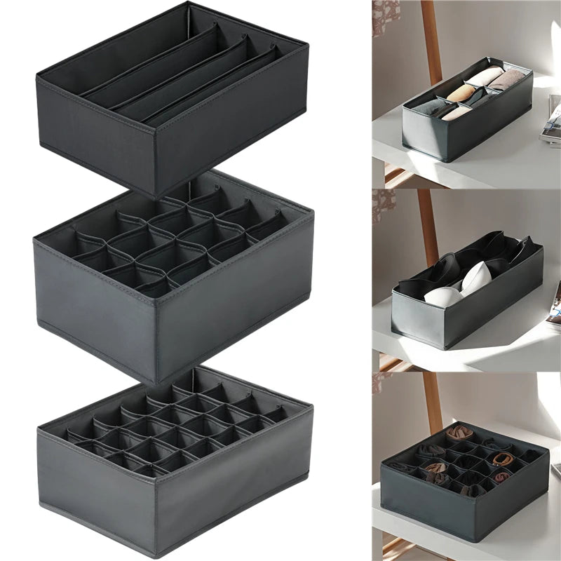 Drawer Divider Organizer Box - Storage for Underwear, Socks, Bras, Ties & Scarves, Wardrobe Clothes, Everstock