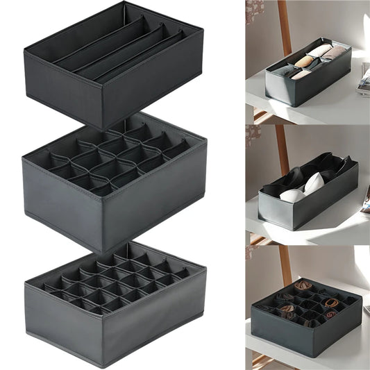 Drawer Divider Organizer Box - Storage for Underwear, Socks, Bras, Ties & Scarves, Wardrobe Clothes, Everstock