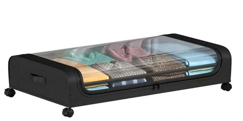 Under-Bed Storage Drawer with Wheels - Dust-Proof Rolling Box for Clothes and Shoes, Bedroom, Everstock