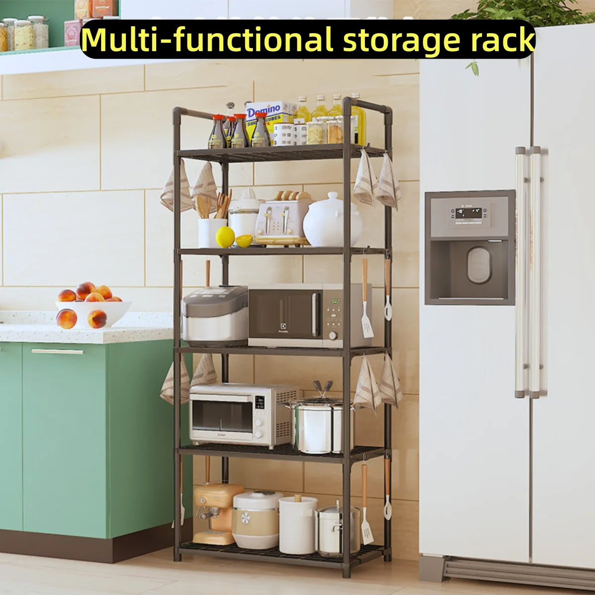 Multi-Tier Kitchen Storage Rack - Freestanding Floor Organizer Shelf for Pantry, Utility & Small Spaces, Everstock