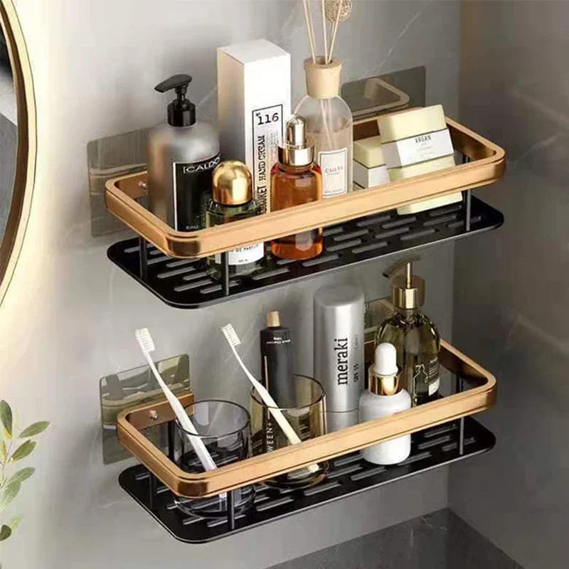 Aluminum Alloy Shampoo Rack - No-Drill Shower Shelf Organizer for Bathroom, Everstock