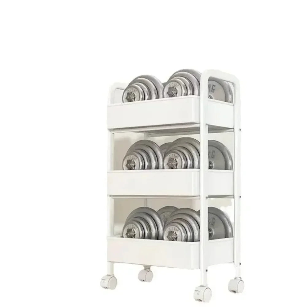 Multi-Layer Rolling Storage Cart - Mobile Trolley Rack for Bathroom, Kitchen & Bedroom Floor Storage, Everstock