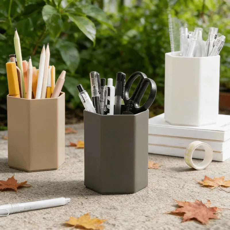 Desktop Pen Holder - Acrylic Organizer Cup for Pens, Pencils, Scissors and Desk Supplies, Home Office and Study, Everstock