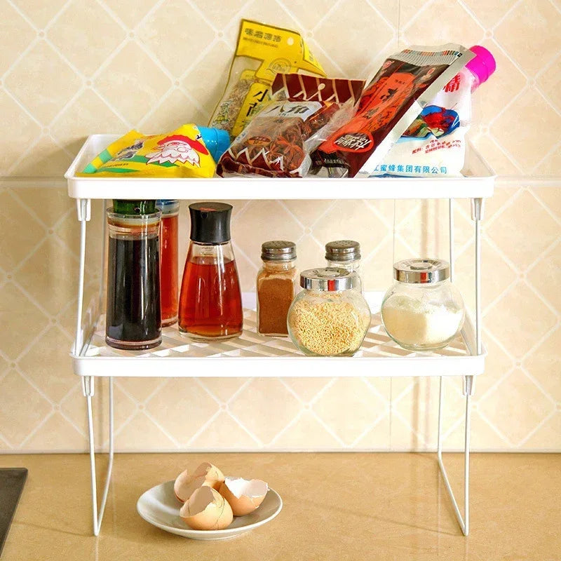 Adjustable Storage Shelf Rack - Multi-Tier Closet & Kitchen Organizer, Space-Saving Design, Everstock