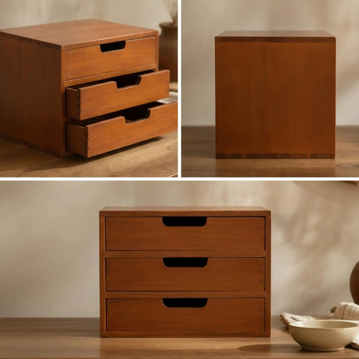 Desk Organizer with Drawers - Solid Wood Expandable Storage Unit for Stationery, Desktop & Vanity, Home Office, Everstock