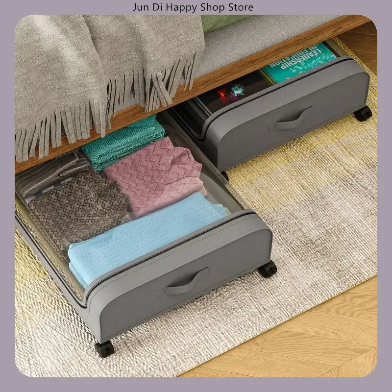 Under-Bed Storage Drawer with Wheels - Dust-Proof Rolling Box for Clothes and Shoes, Bedroom, Everstock
