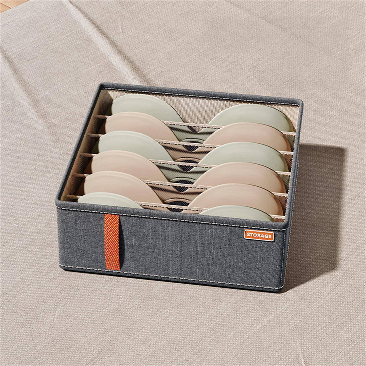 Underwear Drawer Organizer - Non-Woven Fabric Storage Boxes for Socks, Bras & Clothing in Dresser and Wardrobe, Everstock