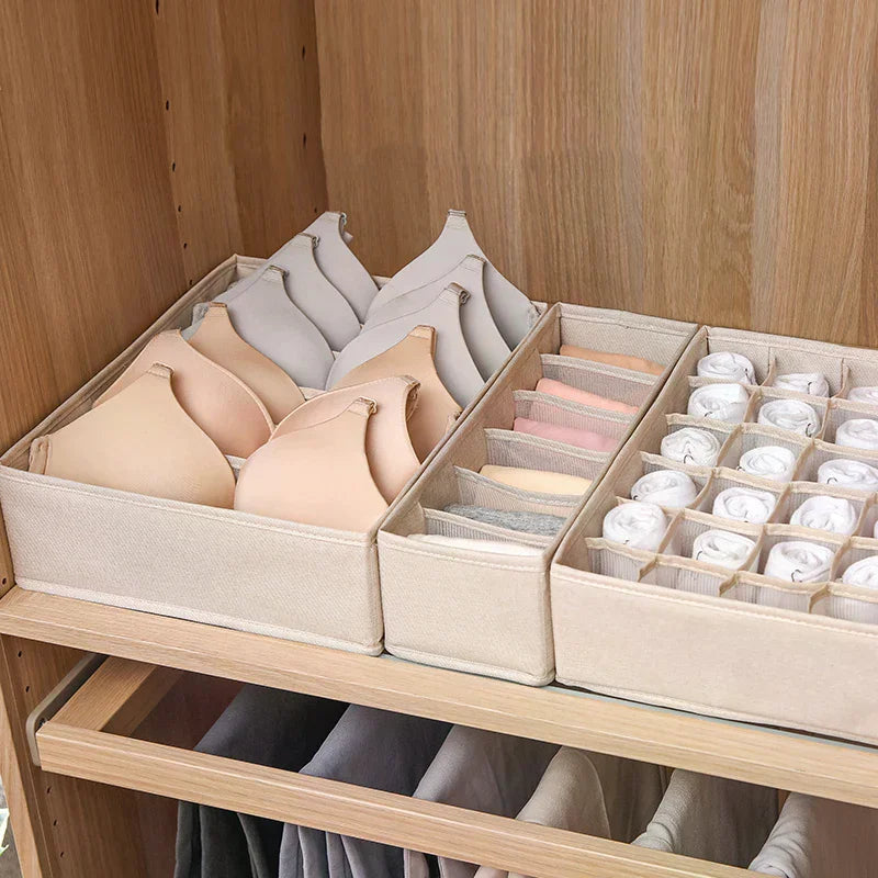 Wardrobe Drawer Organizer Set - Foldable Fabric Dividers for Clothing, Underwear, Socks & Bra Storage, Everstock
