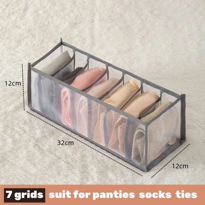 Drawer Divider Organizer Box - Storage for Underwear, Socks, Bras, Ties & Scarves, Wardrobe Clothes, Everstock