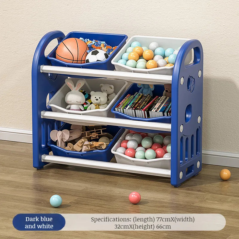 Kids Toy Storage Bookshelf Cabinet - 6-9 Compartment Plastic Organizer for Books, Toys & Sundries, Everstock