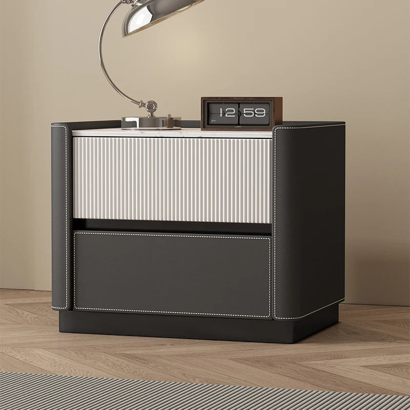 Bedside Nightstand with Storage - Minimalist Modern Bedroom Side Table, 45 x 40 x 50 cm, No Assembly Required, Everstock