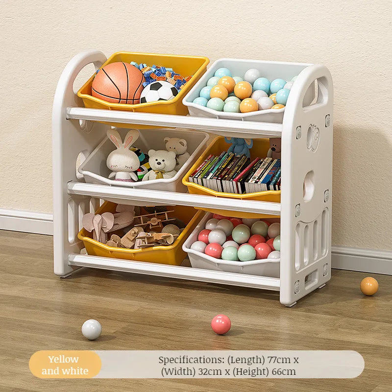 Kids Toy Storage Bookshelf Cabinet - 6-9 Compartment Plastic Organizer for Books, Toys & Sundries, Everstock