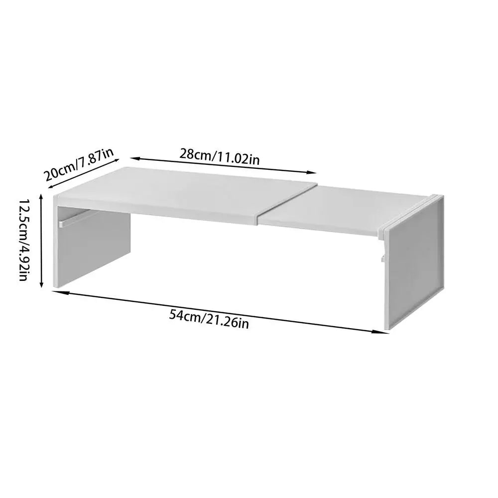Expandable Cabinet Shelf Organizer - Stackable Riser Adjusting 30-53 cm for Kitchen Cabinets & Under-Sink, Everstock