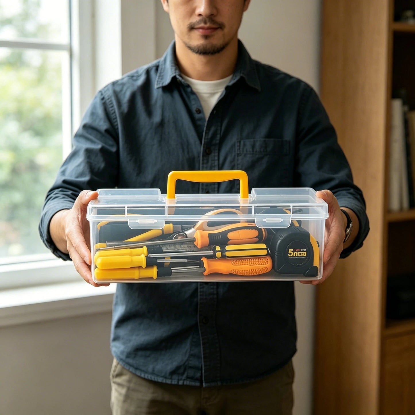 Hardware Organizer Tool Box - Compartment Storage for Screws, Nuts, Bolts & Nails, Garage & Workshop, Everstock